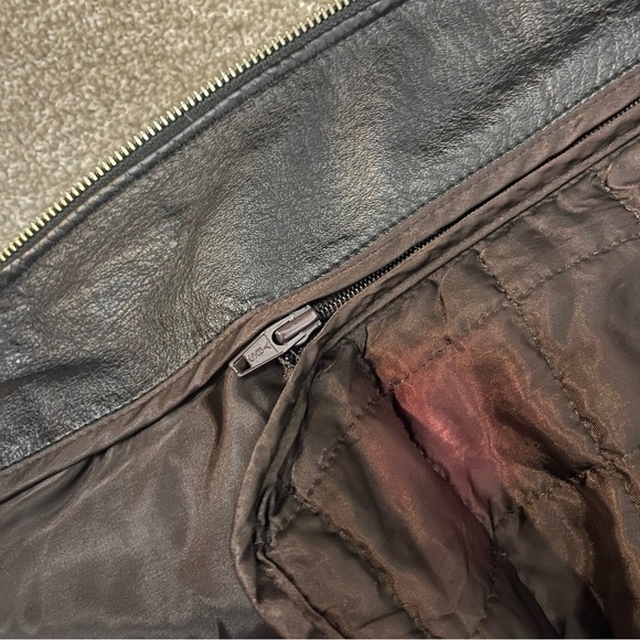 Wilson leather collared belted leather jacket with removable inside - Picture 8 of 15